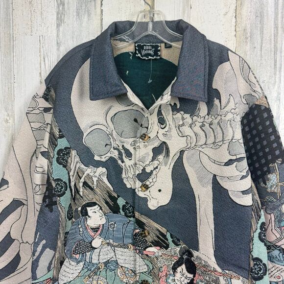 Rebel Vengeance All Over Print
Skeleton Samurai Statement Jacket
Men's Size M - Picture 2 of 12